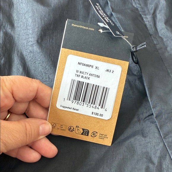 The North Face Novelty Antora Rain Hoodie Jacket Black XL - Picture 12 of 16